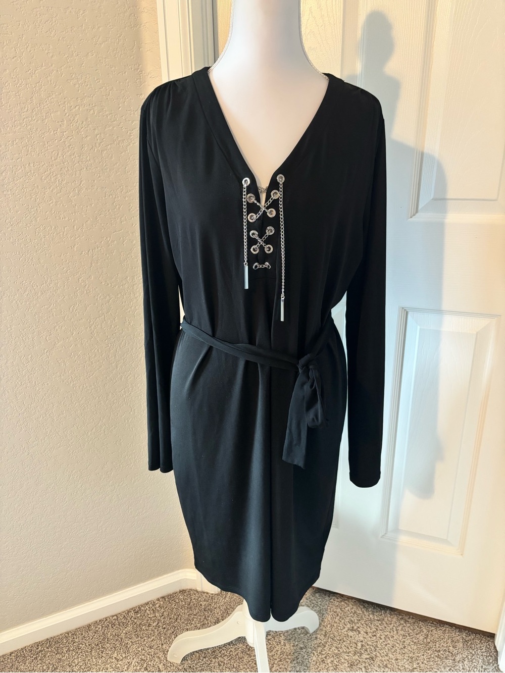 Michael Kors Black Belted Women's Dress